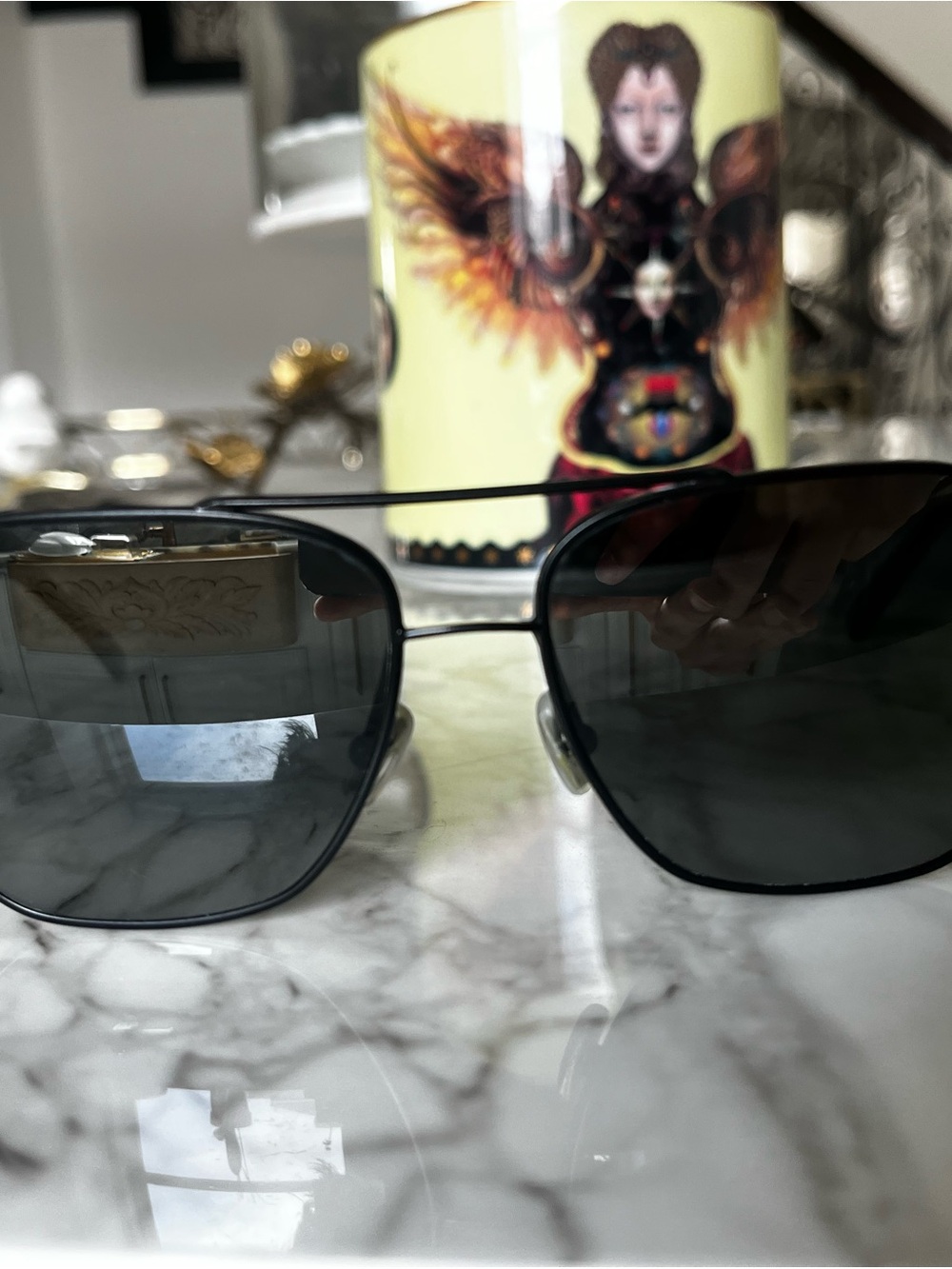 Men's Black Aviator Sunglasses - Maui Jim